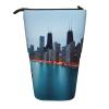 DRTGEDS Chicago Telescopic Pencil Case Pencil Pouch Holder,Organizer Stationery Pen Case Box With Zipper view 1