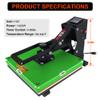 Heat Press Machine 15x15 Inch with Slide Out Drawer, LCD Control Panel and Adjustable Pressure Suitable for Businesses, Professional and Home use (Green) view 4