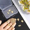 Beebeecraft 12Pcs 3 Styles Real 18K Gold Plated Small Heart Charms Round Octagon Geometry 3D Dangle Charm Star Micro Pave Cubic Zirconia Pendants Findings for Jewelry Making Supplies DIY Crafts view 3