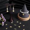 Beebeecraft 12Pcs 3 Styles Real 18K Gold Plated Small Heart Charms Round Octagon Geometry 3D Dangle Charm Star Micro Pave Cubic Zirconia Pendants Findings for Jewelry Making Supplies DIY Crafts view 4