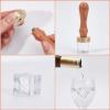 CRASPIRE Letter Ice Stamp 1.2 Inch Initial Alphabet M Ice Press Stamps Ice Branding Stamp Cocktail Wooden Handle Removable Brass Head for Party Events Holiday Whisky Mojito Drink Making DIY Craft view 3