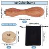 CRASPIRE Letter Ice Stamp 1.2" Initial Alphabet B Ice Press Stamp with Vintage Wood Handle Detachable Brass Head Replacement for Party Holiday Bars Cocktail Whiskey Mojito Drink Making DIY Craft view 2