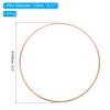 PATIKIL 6.3 Inch Dream Catcher Rings, 10 Pcs Metal Macrame Wreath Floral Round Ring Hoop for Christmas Decor Home Car DIY Craft Wedding Wall Hanging Decorations, Rose Gold view 2
