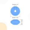 uxcell 50Pcs 12mm Silicone Lentil Beads, Rubber Abacus Focal Bead Loose Bulk Beads for DIY Keychain Pens Bracelets Jewelry Making (Blue) view 2