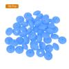 uxcell 50Pcs 12mm Silicone Lentil Beads, Rubber Abacus Focal Bead Loose Bulk Beads for DIY Keychain Pens Bracelets Jewelry Making (Blue) view 3