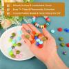 uxcell 50Pcs 12mm Silicone Lentil Beads, Rubber Abacus Focal Bead Loose Bulk Beads for DIY Keychain Pens Bracelets Jewelry Making (Blue) view 4