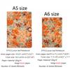 CATaireen Personalized Notebook for Women A5 A6 Handmade Retro Corduroy Printed Floral Cloth Cover Work Journal Diary Fabric Notepad Blank Inner Paper Binder Sketchbook (A5) view 2