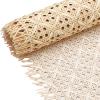 Rattan Cane Webbing Roll 16/20/24/36 Inch,Natural Rattan Fabric Roll Hexagon Weave Wicker Material,Open Mesh Cane Net Rattan Webbing,Cane Webbing Sheet for Rattan Dresser Nightstand Cabinet Repair(28" view 1