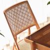 Rattan Cane Webbing Roll 16/20/24/36 Inch,Natural Rattan Fabric Roll Hexagon Weave Wicker Material,Open Mesh Cane Net Rattan Webbing,Cane Webbing Sheet for Rattan Dresser Nightstand Cabinet Repair(28" view 3