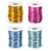 PATIKIL 15 Gauge 1.5mm Aluminum Craft Wire, 98.4Ft 4 Roll Metal Wire Armature Bendable Wire for Jewelry Making Metal Wrap DIY, Steel Blue/Dark Pink/Light Blue/Yellow view 1