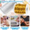 PATIKIL 15 Gauge 1.5mm Aluminum Craft Wire, 98.4Ft 4 Roll Metal Wire Armature Bendable Wire for Jewelry Making Metal Wrap DIY, Steel Blue/Dark Pink/Light Blue/Yellow view 3