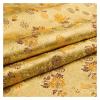 Chinese Brocade Dress Fabric,Floral Fabric, Beautiful Flowers Auspicious Symbol Round Reunion Chinese Style Mahogany Furniture Cushion Antique Cheongsam Handmade Cloth 75X50cm(Gold) view 1