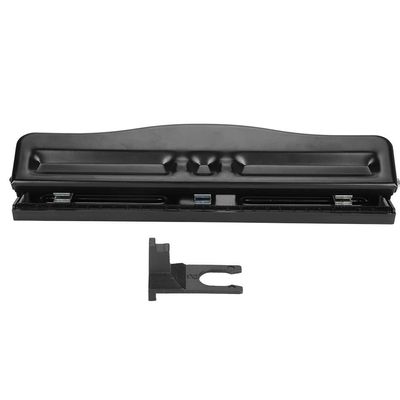 3-Hole Paper Punch, Adjustable, Metal Cutter Head, 10 Sheet Capacity, Black, for Home Office DIY Projects