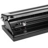 3-Hole Paper Punch, Adjustable, Metal Cutter Head, 10 Sheet Capacity, Black, for Home Office DIY Projects view 4