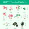 300 PCS PVC Taro Leaf Stickers, Self-Adhesive PVC Greenery Stickers Nature Plant Decals for Scrapbook, Laptop, Journal, DIY Project, Spring Themed Party Decors view 2