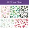 300 PCS PVC Taro Leaf Stickers, Self-Adhesive PVC Greenery Stickers Nature Plant Decals for Scrapbook, Laptop, Journal, DIY Project, Spring Themed Party Decors view 3