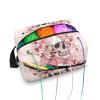 Kathyboom Skull Cherry Blossom Crochet Bag Organizer Knitting Bag Large Capacity Sewing Accessories Organizer for Yarn Storage, Knitting Bag Organizer for Carrying Projects view 1
