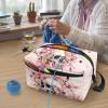 Kathyboom Skull Cherry Blossom Crochet Bag Organizer Knitting Bag Large Capacity Sewing Accessories Organizer for Yarn Storage, Knitting Bag Organizer for Carrying Projects view 4