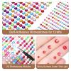 Uxcell 2190 Pcs 3mm/5mm Rhinestone Stickers - 4 Sheet Self-Adhesive Round Rhinestone Stickers for Crafts, Nail, Makeup, Festival (Light Purple) view 3