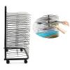 THEGA Art Drying Rack for Classroom - Paint Art Drying Rack, 25 Removable Shelves | Canvas Rack Art Storage | Painting Drying Rack with Wheels | Stack Rack for Painting, Drawings, and More view 3