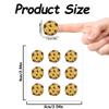 AHANDMAKER 180 Pcs Self-Adhesive Cookie Stickers, 0.98 Inch Cookie Scrapbook Paper, Chocolate Chip Cookie Stickers for Planner Calendar Scrapbook Crafting Party Decor Gift Bag Seal for Party, Yellow view 2
