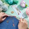 NBEADS 2 Pcs Mushroom/Strawberry Knitting Row Counter Chains, 2 Pcs Beaded Stitch Markers Row Counting Accessories with Iron Linking Ring for Sewing Knitting Crochet Tracking view 3