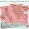 NBEADS 2 Pcs Mushroom/Strawberry Knitting Row Counter Chains, 2 Pcs Beaded Stitch Markers Row Counting Accessories with Iron Linking Ring for Sewing Knitting Crochet Tracking view 4