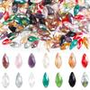 SUNNYCLUE 1 Box 280Pcs Colorful Glass Faceted Beads Faceted Glass Beads Crystal Transparent Teardrop Waterdrop AB Color Spacer Loose Bead for Jewelry Making DIY Crafting Bracelet Necklace Beginners view 1