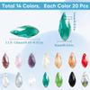 SUNNYCLUE 1 Box 280Pcs Colorful Glass Faceted Beads Faceted Glass Beads Crystal Transparent Teardrop Waterdrop AB Color Spacer Loose Bead for Jewelry Making DIY Crafting Bracelet Necklace Beginners view 2