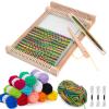 LYKTRIX Weaving Loom for Kids, Wooden Weaving Kit, Loom Kit for Kids Ages 8-12, Great Knitting Looms for Beginners and Girls Over 6 Years Old, Contains Enough Weaving Yarn 11.4" x 7.5" view 1