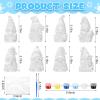 PullCrease 8 Pcs Winter Gnome Ceramics to Paint Ready to Your Own Ceramic Statues DIY Unpainted Paintable Figurines Kit Crafts with Brush Palette for Boys Girls view 3