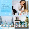 PullCrease 8 Pcs Winter Gnome Ceramics to Paint Ready to Your Own Ceramic Statues DIY Unpainted Paintable Figurines Kit Crafts with Brush Palette for Boys Girls view 4