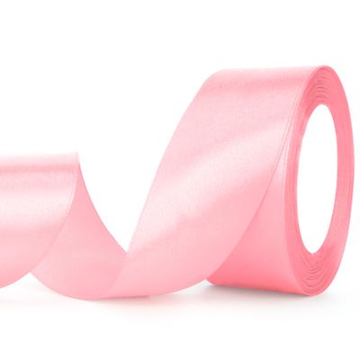 Pink Ribbon for Gift Wrapping 1 1/2 in 25 Yards Wide Ribbon for Bouquet Wrapping Light Pink Ribons for Mothers Day Craft Invitation Floral Hair Wedding Decoration Bridal Shower