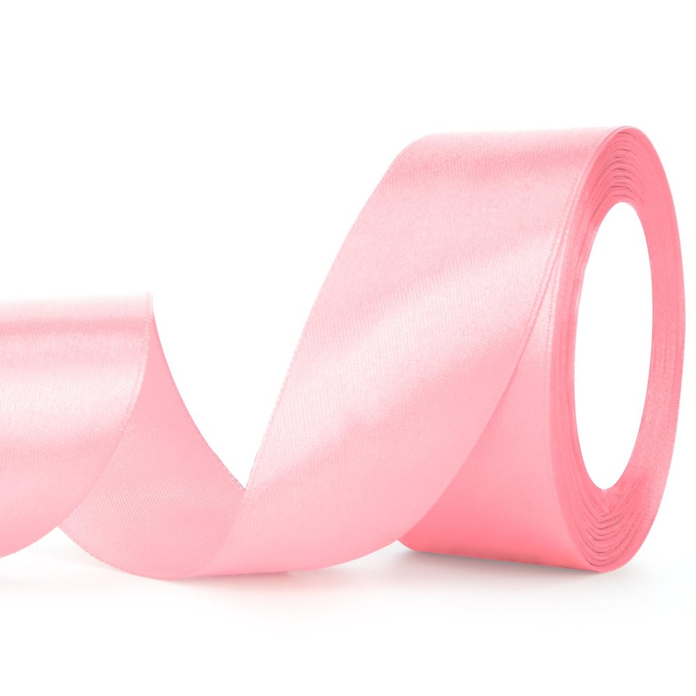 Pink Ribbon for Gift Wrapping 1 1/2 in 25 Yards Wide Ribbon for Bouquet Wrapping Light Pink Ribons for Mothers Day Craft Invitation Floral Hair Wedding Decoration Bridal Shower