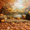 IMLQJES 5D Diamond Painting Kit for Adults - DIY Fall Pumpkin Hay Autumn Round Full Diamond Rhinestone Art Crafts Home Wall Decor Gift 16x20 Inch view 1