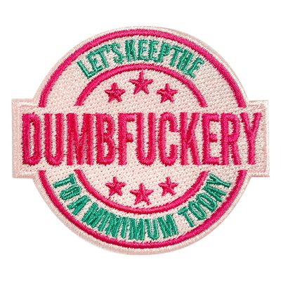Let Keep The D to a Minimum Today Patch-3 Inches Iron On/Sew On Embroidered Applique Patch, Fabric Patches for Clothes Backpacks Hats, Embroidered Patch, Funny Sarcastic DIY Accessories