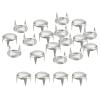 uxcell 80Pcs Silver Round Dome Rivets, 12mm Brass Spike Studs Spots Punk Rock Nailheads Claw Beads for DIY Clothes Belt Bag Shoes Bracelet Leather Craft view 1