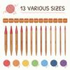 Eatbuy Bamboo Circular Knitting Needles Set, 13 Sizes Interchangeable Carbonized Bamboo Needles (2.75mm-10mm), Crochet Needle with Flexible Cables Storage Bag for DIY Handmade Knitting Projects view 3