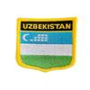 NIUYIBAO 1 PCS Peltate Uzbekistan Flag Patches Iron On or Sew On Embroidered Tactical Military National Uzbekistan Patch view 1