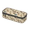 QHWLR Hairy Ferret print Pencil Case Large Capacity Pen Pouch for interlayer Adults Cosmetic Bag Supplies , Black view 2