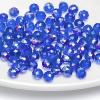 258 Pieces 4mm Crystal Glass Beads Round Multiple Faceted Loose Spacer Faceted Rondelle Glass Beads with Hole Gemstone Glass Beads for DIY Craft Bracelet Necklace Earring Making(Sapphire Blue AB) view 1