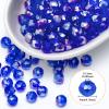 258 Pieces 4mm Crystal Glass Beads Round Multiple Faceted Loose Spacer Faceted Rondelle Glass Beads with Hole Gemstone Glass Beads for DIY Craft Bracelet Necklace Earring Making(Sapphire Blue AB) view 2
