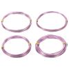 PATIKIL 16.4ft Aluminum Wire, 4pcs Jewelry Wire Bonsai Wire Metal Craft Wire 0.8mm 1mm 1.5mm 2mm for Crafts Bonsai Jewelry Making Beading Plants, Pink view 1