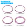 PATIKIL 16.4ft Aluminum Wire, 4pcs Jewelry Wire Bonsai Wire Metal Craft Wire 0.8mm 1mm 1.5mm 2mm for Crafts Bonsai Jewelry Making Beading Plants, Pink view 2