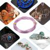 PATIKIL 16.4ft Aluminum Wire, 4pcs Jewelry Wire Bonsai Wire Metal Craft Wire 0.8mm 1mm 1.5mm 2mm for Crafts Bonsai Jewelry Making Beading Plants, Pink view 4