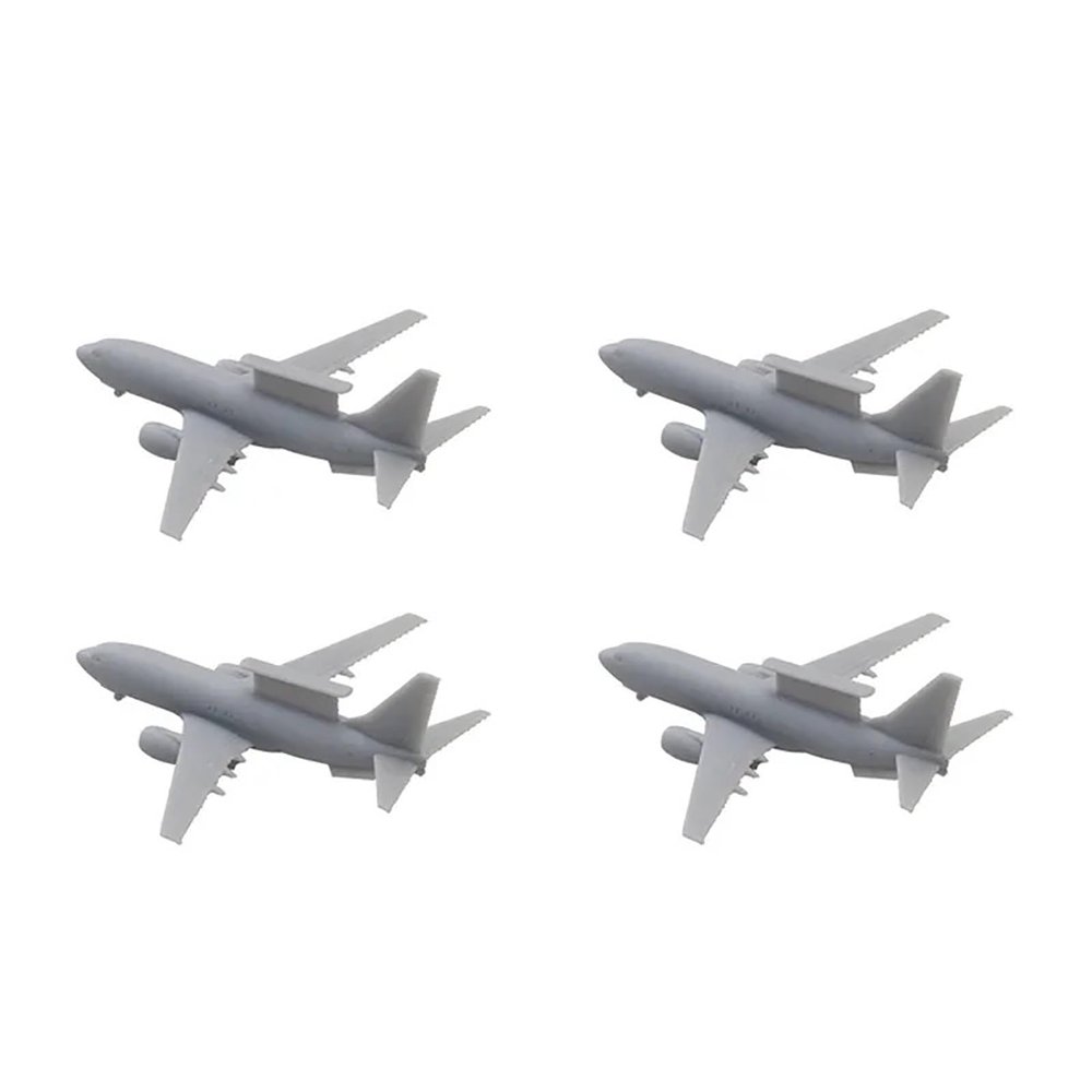 4PCS Fighting Airplane Model E-7 E-737 Early Warning Plane Model 1/700 1/400 1/350 Scale Airborne Early Warner Aircraft with Landing Gear(1/350 (100mm))