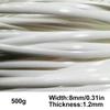ECYC Ltd 196 Feet 8mm Flat Rattan Weaving Material, PE Rattan Strip Synthetic Rattan Repair Kit Plastic Rattan Wicker Roll Patio Furniture Repair Material for Fixing Weaving Wicker Furniture, Crafts view 2