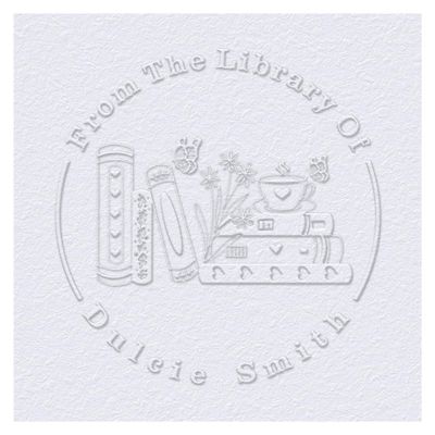 OFCCUSTOM Book Embosser Custom Stamp with Your Name or Design Personalized Library Embosser Stamp Customized Books Business Cards Paper Documents Notebooks etc. (12)