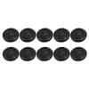 ECYC 10 Pcs 20mm Natural Horn Buttons, 4 Holes Round Horn Buttons Real Buffalo Horn Buttons Craft Sewing Buttons for DIY Crafts Clothing Coats Sewing, Black view 1