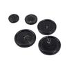 ECYC 10 Pcs 20mm Natural Horn Buttons, 4 Holes Round Horn Buttons Real Buffalo Horn Buttons Craft Sewing Buttons for DIY Crafts Clothing Coats Sewing, Black view 2